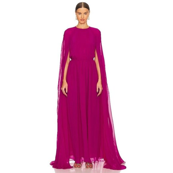 ESSENTIEL Antwerp Dresses & Skirts - Essentiel Antwerp Edomboy Cape Maxi Dress in Pink